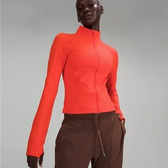 Lululemon Nulu Cropped Define Jacket Orange Women's Size 6 - Picture 1 of 10
